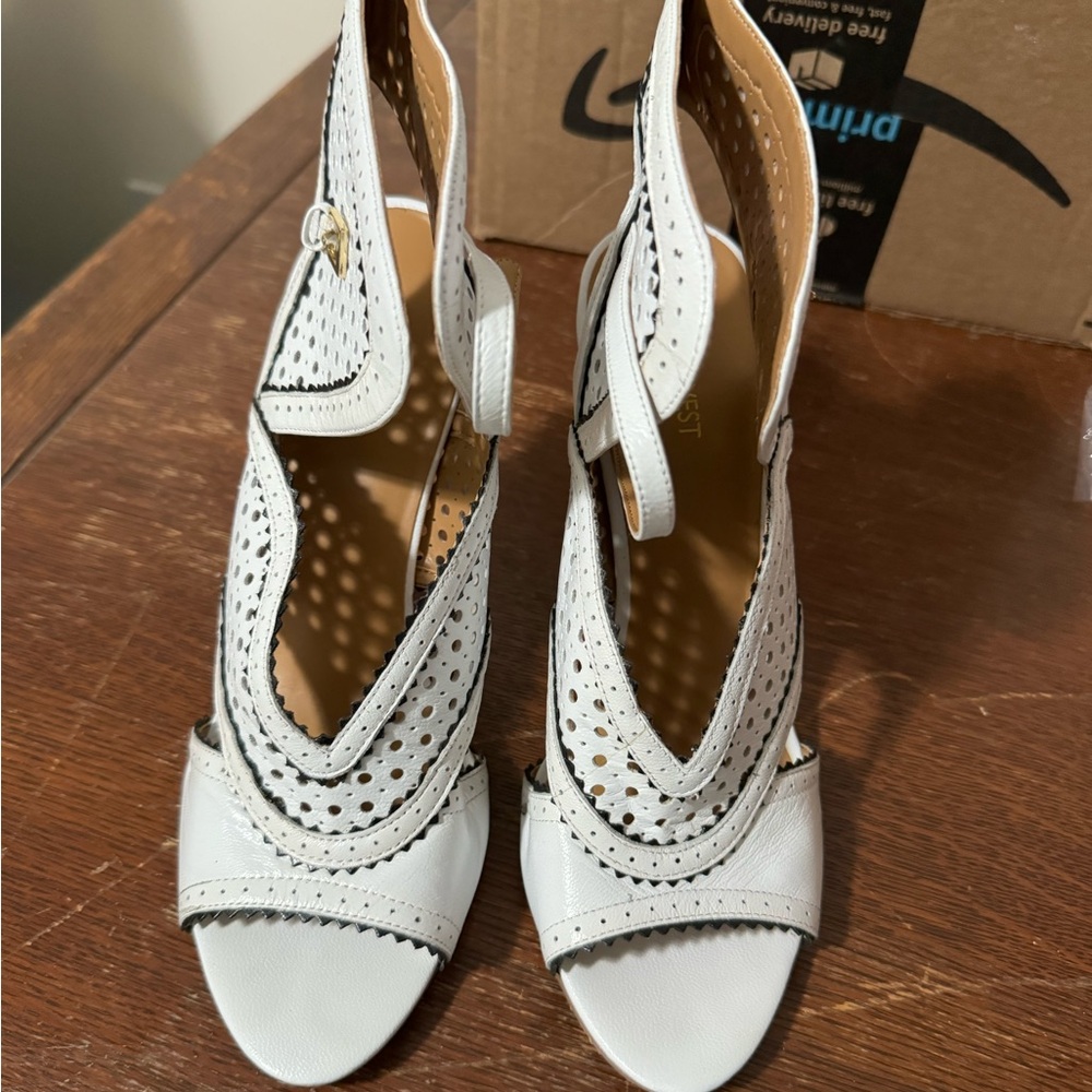White Nine West heels